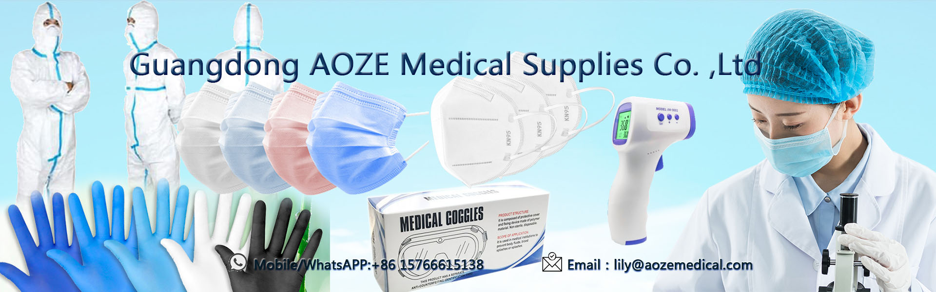 Masque jetable 3ply, masque facial kn95, masque facial chirurgical,Guangdong AOZE Medical Supplies Co.,Ltd